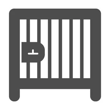 Dog Cage solid icon, animal hospital concept, Animal cage sign on white イラスト素材
