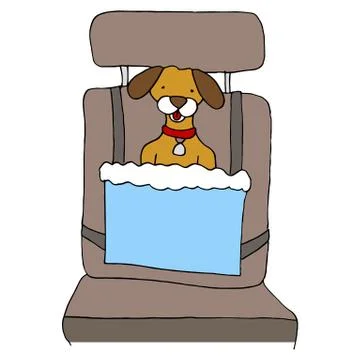 Dog car seat Stock Illustration