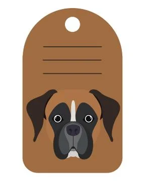 Dog card with space to write Stock Illustration