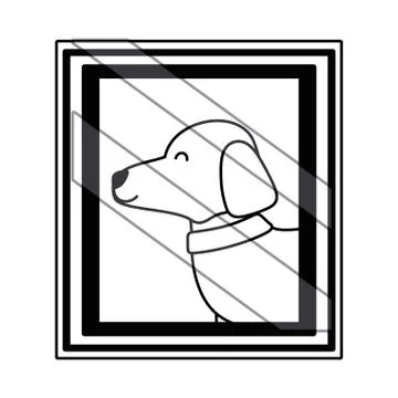 Dog cartoon design vector illustrator Illustrazione stock