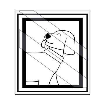 Dog cartoon design vector illustrator Illustrazione stock
