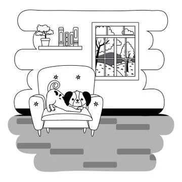 Dog cartoon design vector illustrator Stock Illustration