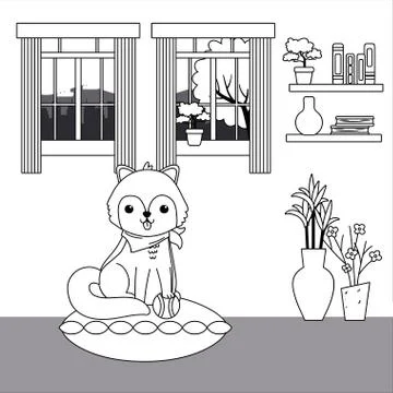 Dog cartoon design vector illustrator Stock Illustration