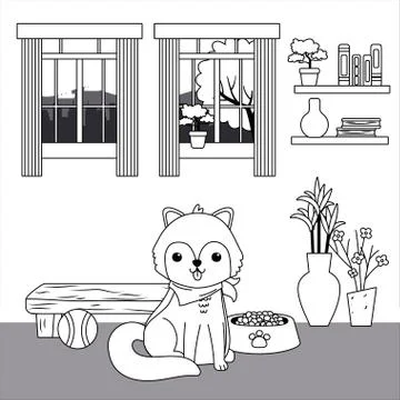 Dog cartoon design vector illustrator Stock Illustration
