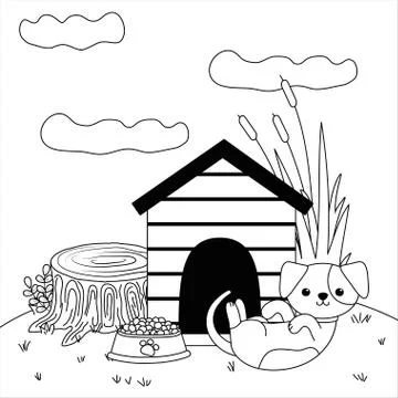 Dog cartoon design vector illustrator Stock Illustration