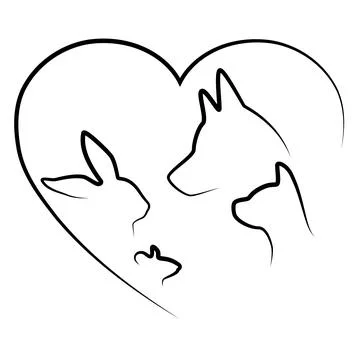 Dog, Cat, Mouse, Rabbit, Veterinary, Logo Stock Illustration