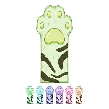 Dog cat paw cartoon vector graphic Stock Illustration
