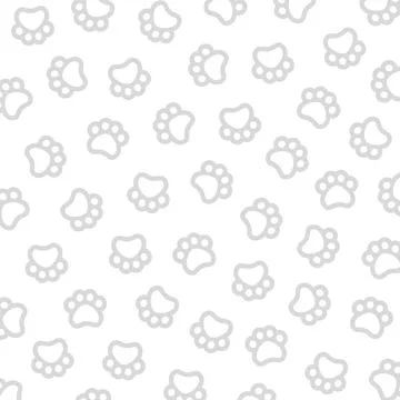 Dog Cat Paw Print Pattern Background Vector Stock-Illustration