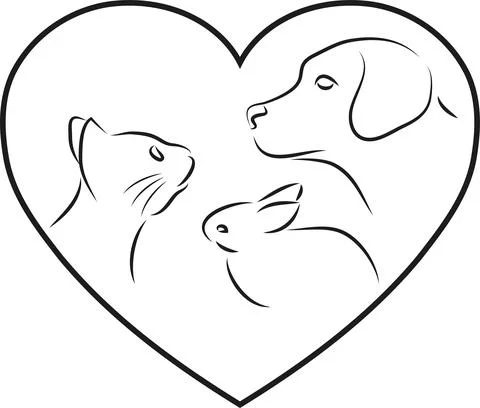 Dog, Cat, Rabbit, Veterinary, Logo Stock Illustration