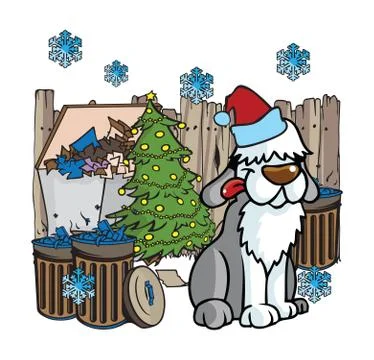 Dog Christmas Stock Illustration