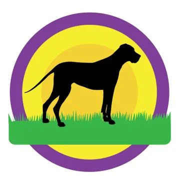Dog Circles Stock Illustration