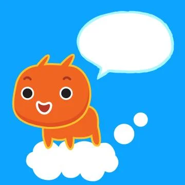 Dog on cloud Stock Illustration