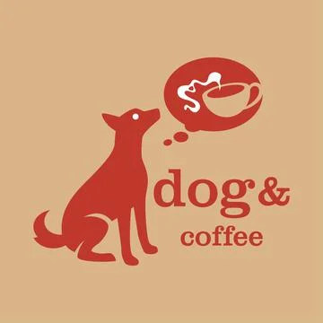 Dog Coffee Logo Stock Illustration