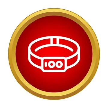 Dog collar icon for pet tracking and protection Illustrazione stock