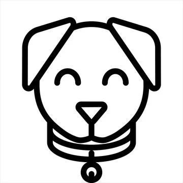 Dog collar line icon vector illustration isolated on white background Stock Illustration