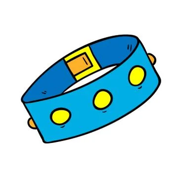 Dog collar vector icon in cartoon style for web Stock Illustration