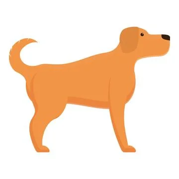 Dog command icon, cartoon style Illustrazione stock