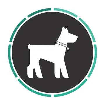 Dog computer symbol Illustrazione stock