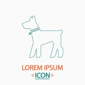 Dog computer symbol Illustrazione stock