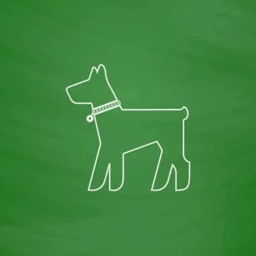 Dog computer symbol Illustrazione stock