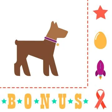 Dog computer symbol Illustrazione stock