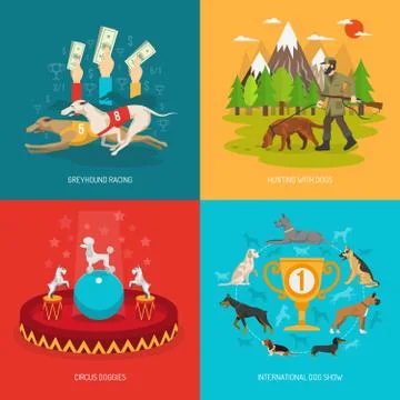 Dog concept set Stock Illustration
