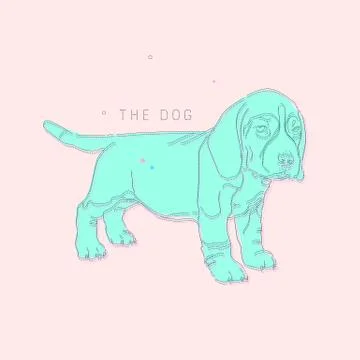 Dog Creative print Stock Illustration