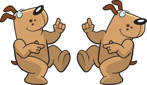 Dog Dancing Stock Illustration