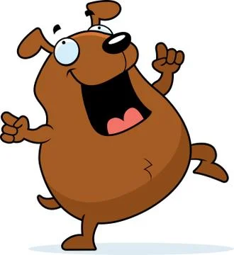Dog dancing Stock Illustration