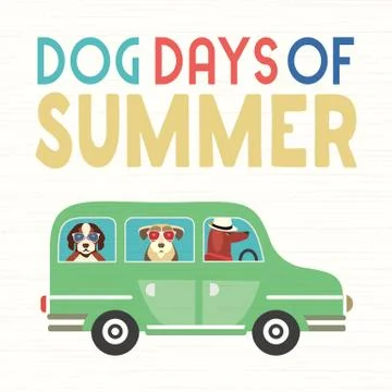 Dog days of summer Stock Illustration