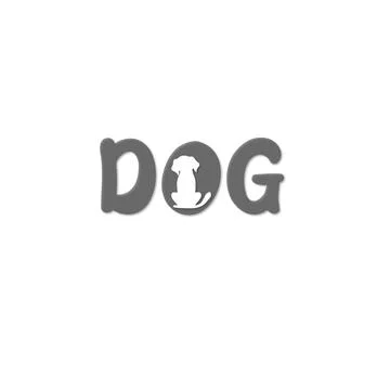 DOG design logo Stock Illustration