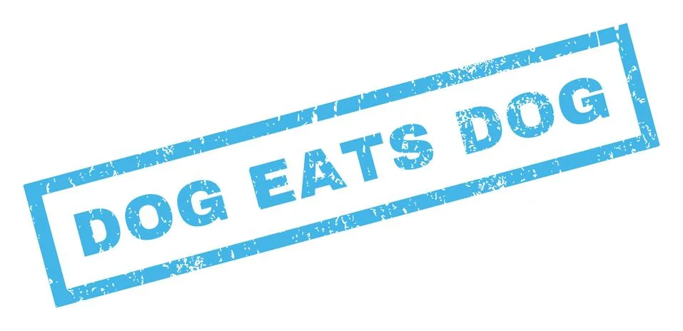 Dog Eats Dog Rubber Stamp Stock Illustration