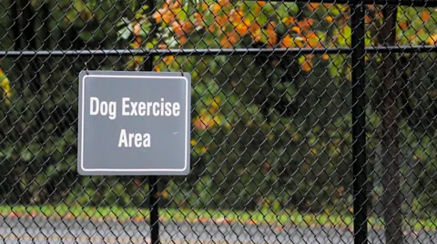 Dog Exercise Area Sign Stock Footage 36149779