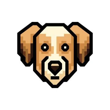 Dog face line vector for coloring book Stock Illustration