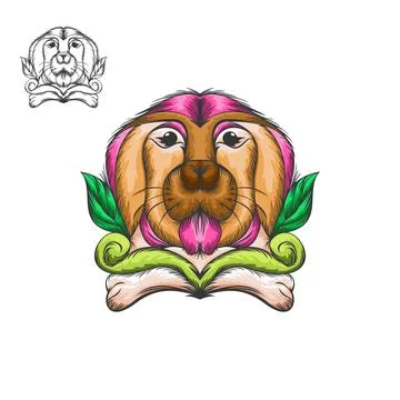Dog face vector Stock Illustration