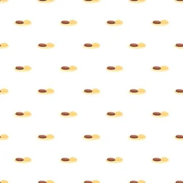 Dog food bowl pattern repeating seamless background Stock Illustration