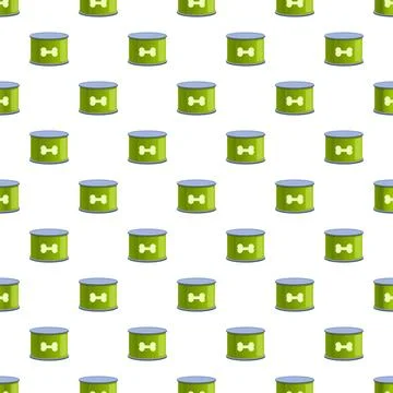Dog food can bone pattern seamless design Illustrazione stock