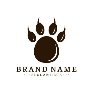 Dog Foot logo Design Vector Template. Dog icon logo vector Stock Illustration