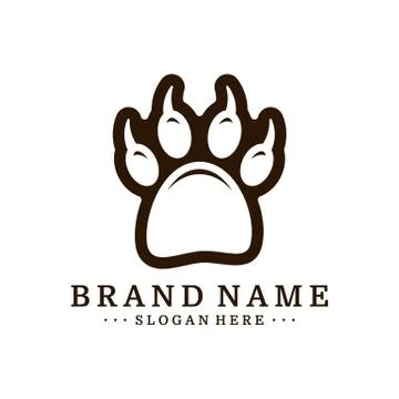 Dog Foot logo Design Vector Template. Dog icon logo vector Stock Illustration