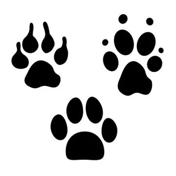 Dog footprints Stock Illustration