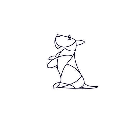 Dog geometry skotch Stock Illustration