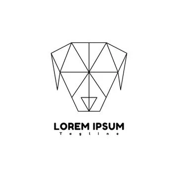 Dog geometry vector design template illustration Stock Illustration