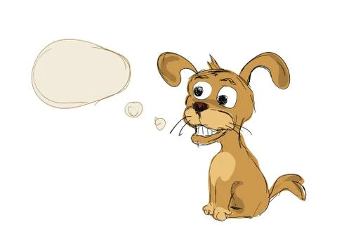 Dog hand drawn 스톡 일러스트