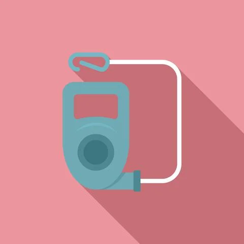 Dog handler icon, flat style Illustrazione stock