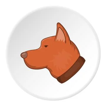 Dog head, cartoon style 스톡 일러스트