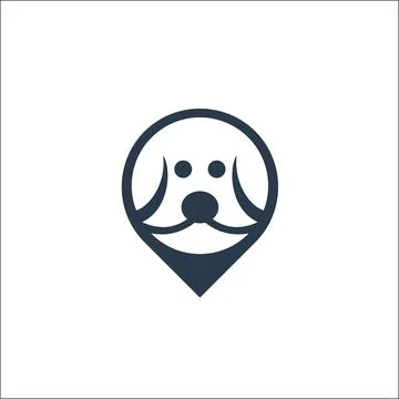 Dog head icon . logo Vector template Stock Illustration