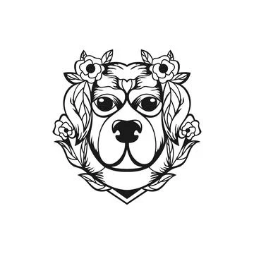 Dog head Stock Illustration