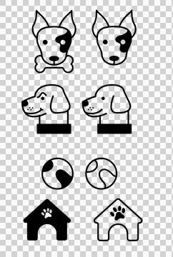Dog head line artwork vector illustration Illustrazione stock
