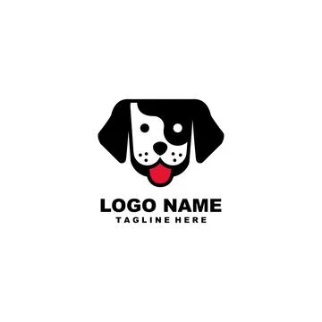 Dog head logo design vector Stock Illustration