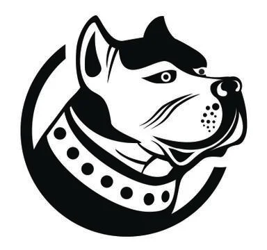 Dog head logo Stock Illustration